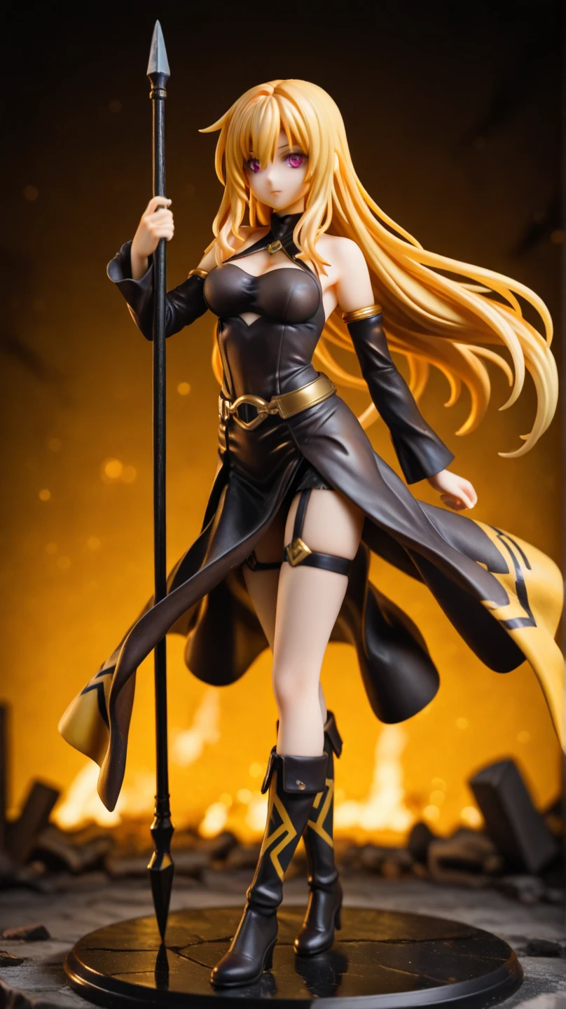 Maetel、Of 999、One 19-year-old woman、beautiful long hair of golden color、Hands at Side in Christ Pose、Crucifixion、Black coat is torn、Defeated heroine、Golden Handcuffs，Gold chain，Golden Collar，Big Breasts、Large Breasts、Big Hips、Hands are tied in handcuffs，Tears flow，View your viewers、Almost a photo、