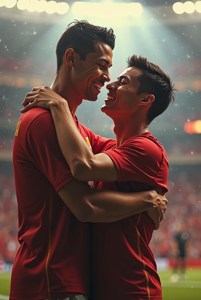 Ishowspeed kissing Ronaldo
