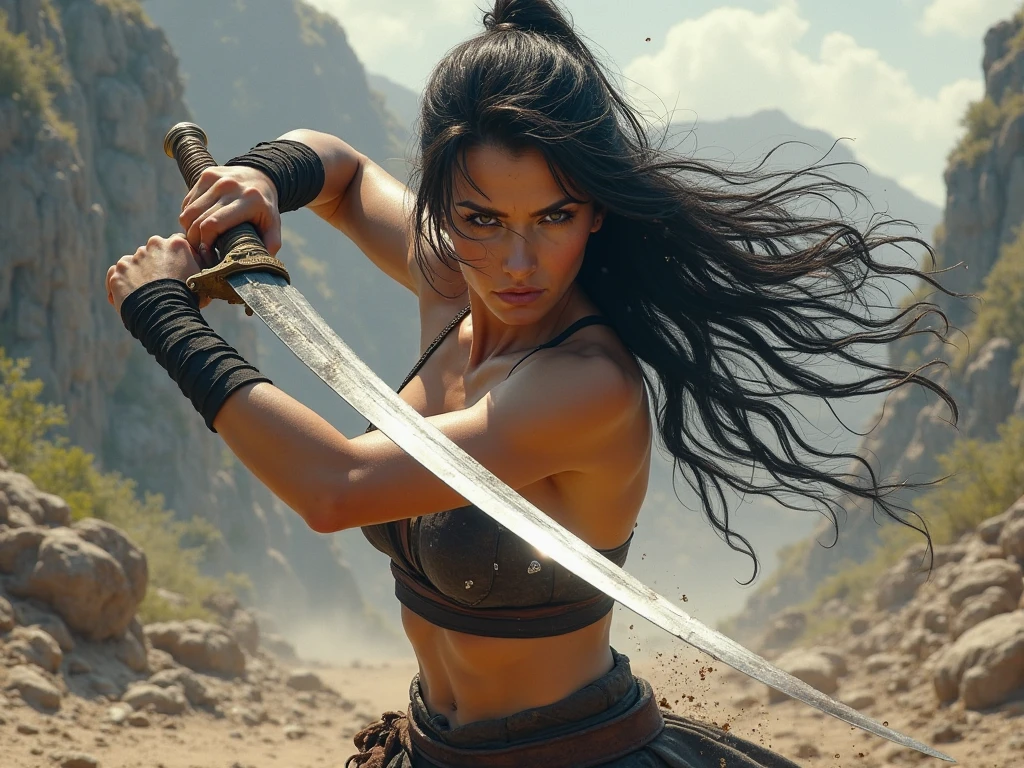 anime. woman-warrior. who fights with swords.