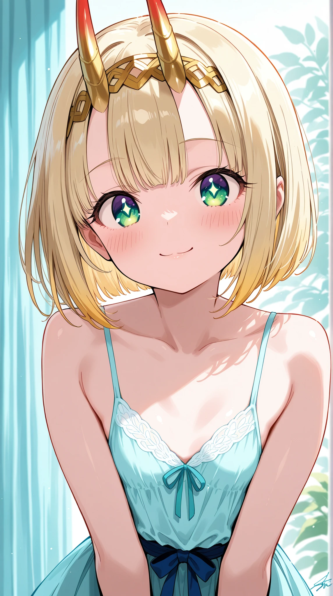Beautiful, young white girl, long blonde hair tied in a ponytail, natural blue eyes, brightly smiling, wearing pink string bikini, posing in the style of a Playboy magazine centerfold, picture emphasizes her youth and beauty