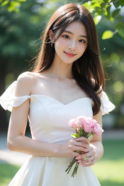 13 years old、Cute Woman、Cute face、Cute Smile、(13 years old )、full body shot、80mm、well-shaped chest、Slightly larger breasts、Lazy smile、Thin purple long-sleeved kimono、thin purple mini skirt、Medium Long Hair、Dark brown hair、garden、Squirting、cherry blossoms、Because I'thin、Beautiful and thin legs、Clear white skin、Sit on、