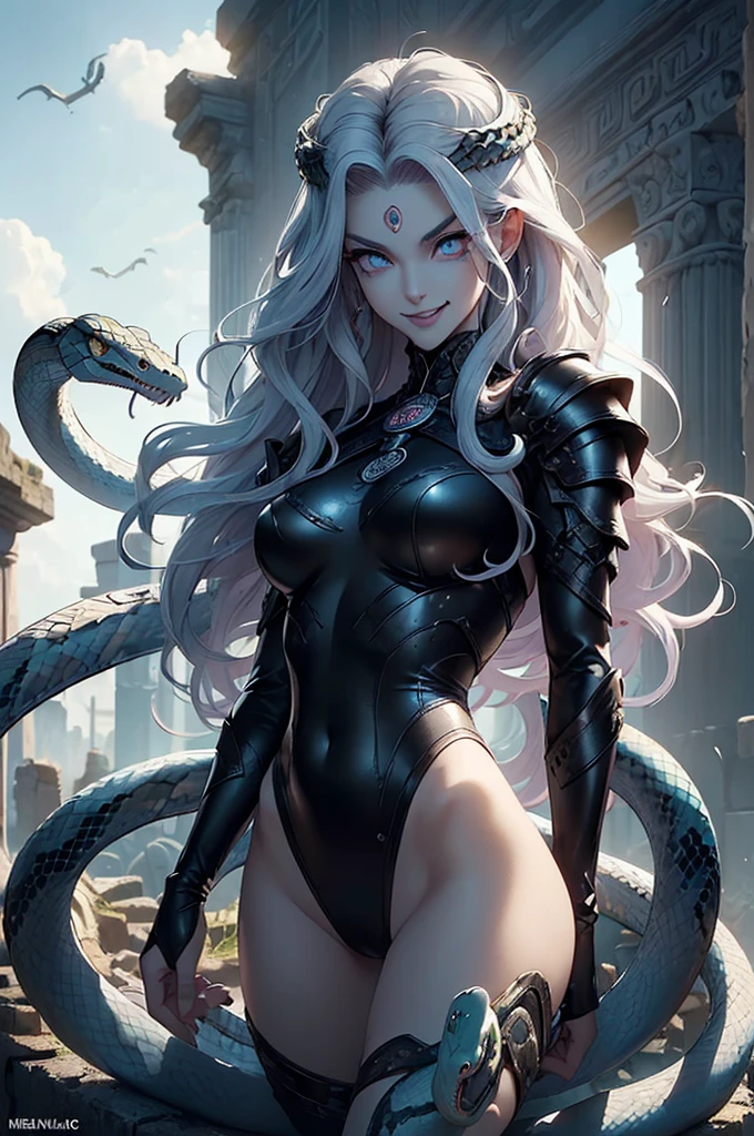 stunningly beautiful Alina Kabaeva face whit Lisa Ann body in her 20 as a pure white and very cute Tiger beast woman, black rubber suit, tattoos, Blond long wavy hair, sparkling gold big eyes, abs, great proportions, full body shot, background kaleidoscope, anime, illustration, fantasy, portrait, animification, high resolution, best quality, very high image quality, ultra detailed, hyper realistic, photorealistic