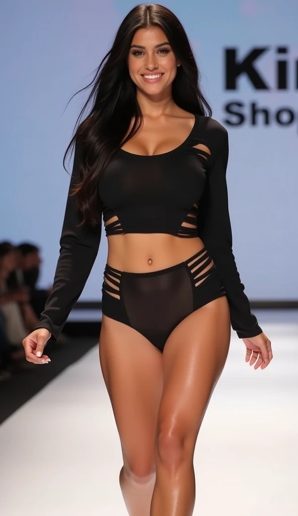 (Sexy),Fashion runway,fashion show,detailed, Rogue wearing sexy fashion dresses,