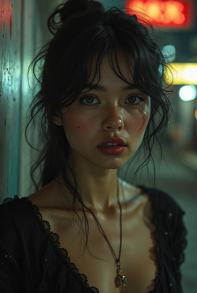 Best quality, Masterpiece, 超高分辨率, oil painting style , Portrait study, short hair ,Korean woman, ArakiYuko, Realistic action cam shot, (full body photo:1.3) of a beautiful 20 year old , (naked:1.3) slim woman with a very cute face, side parting, messy hair, (black hair: 1.5), dancer body, erotic look, (freckles on her cheeks:0.7), spread legs, (pov sex: 1.5), angry look, toned body, abs, sexy lips, short hair, (large natural breasts: 1.1), breasts apart,(wide hips:1.3), small waist, big ass, curvy, large breathtaking bright dazzling eyes, (pubic hair:1.5) , photograph, highly detailed, sharp focus, 4k, photorealism, detailed, focus on eyes, (looking at camera:1.2), analog style, skin pores, ((wide hips)), (bokeh), detailed, polaroid, kodak portra 400 film, at a (luxury hotel:1.4), spread legs, exposed , perfect eyes, from front, dark lighting, dim light, oil painting by jeremy mann, leyendecker, john singer sargent