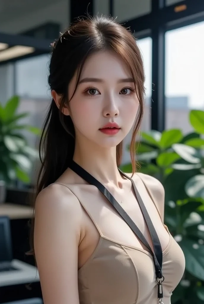 Random posture,One girl,Seduce,  Beautiful breasts, lips, Realistic, photograph_\(Moderate\), alone, (masterpiece),(photographRealistic:1.3), Very detailed, (Skin with attention to detail:1.2),(highest quality:1.0), (Ultra-high resolution:1.0), (Ulzzang-6500:0.3), Beautiful and clear eyes, Delicate necklace,sunlight, (Beautiful and detailed makeup), (Sexually excited、Blushing、breathing becomes rough:1.0), (Flowers with a soft glow:0.5),