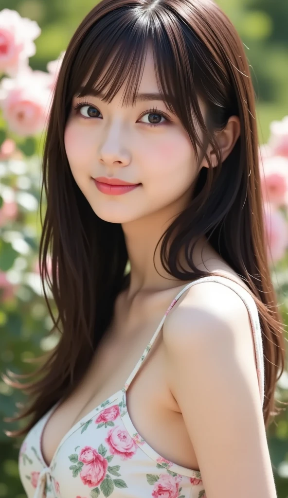 (masterpiece,best quality:1.4),(8k,raw photo,photo realistic:1.2),UHD, ,(shiny skin:1.4),detailed skin,detailed face,detailed eyes,(beautiful sparkling eyes:1.2),Symmetrical eyes,Detailed ear,1girl,natural make-up,(((Japanese idol))),((beautiful Japanese)),(face of the Golden Ratio),Detailed Background,Beautiful shiny hair,smile,(((cute teen))),((Average teen breasts)),shiny breast,upper body,(Detailed 2024 Popular Summer Clothes for Teenagers),((open one's mouth)),((sharp face)),natual light,,(Very detailed ,2024 trend design,online shopping,LUMINE® Market,),((cute student)),Instagram Style,,flatchest,
small breast,(Detailed ,Beach,hibiscus flowers),sakuragun