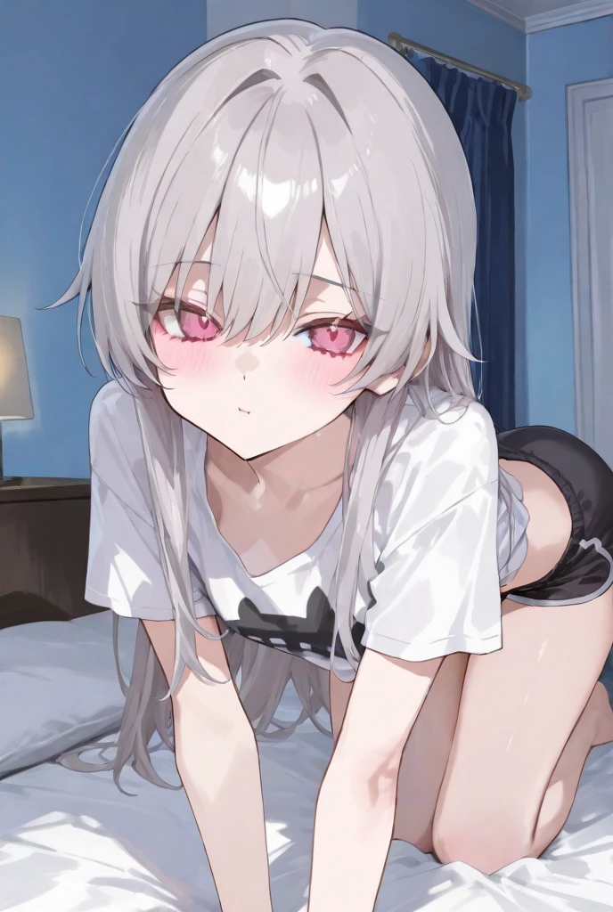 large breasts、wet.arms、looking at viewer、cowboy sot,(((overhead shot)))), ((((1girls/2boys))), spoken 〇〇、nsfw, penis, pussy, under boob,erect nipples present in the indoor pool,Sex between men and women、sketch、Purple Hair、She has a small ribbon on her head、Big Tits、doggystyle