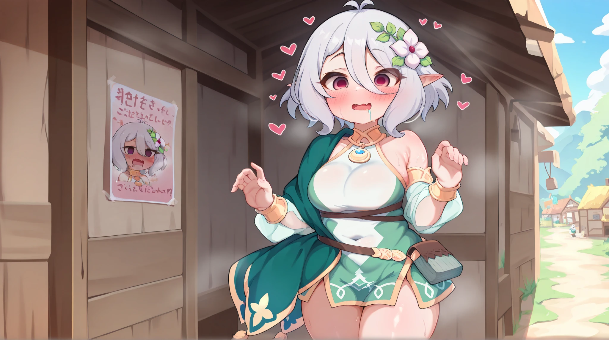 NSFW,Kokkoro,(Perfect hands),(Perfect Anatomy),(masterpiece),(highest quality),Embarrassed,blush,(Ecstasy face:1.7),(One man:1.5),(Ekiben:1.5),Open your mouth、Sticking out tongue