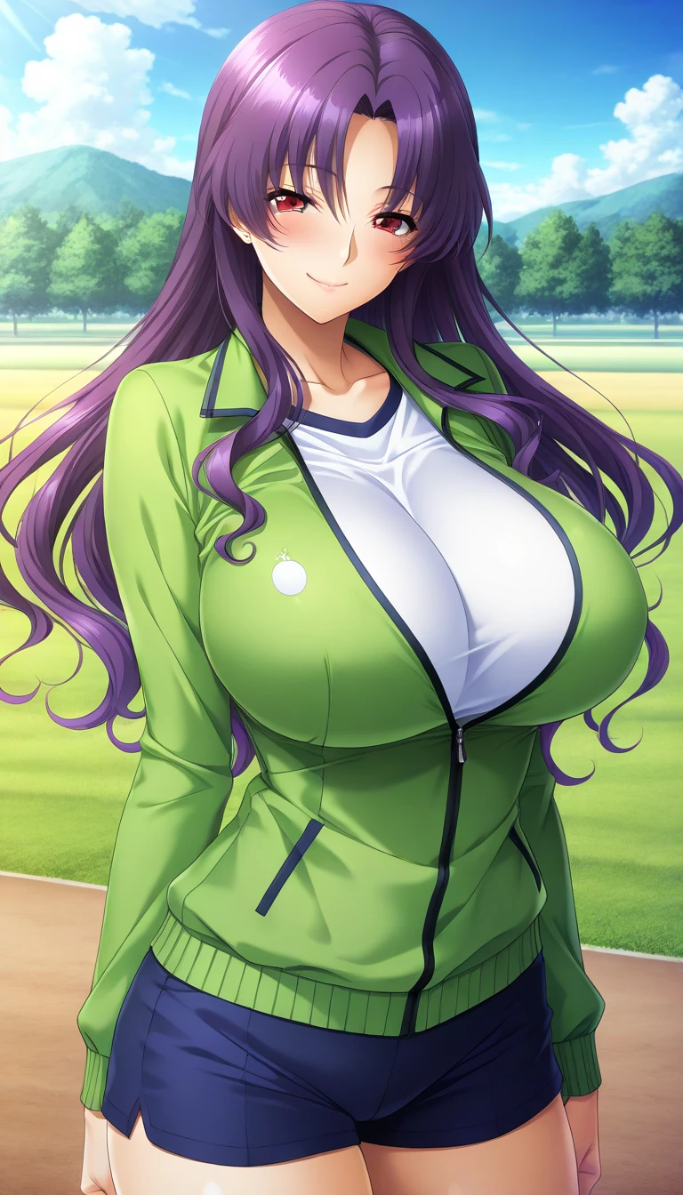 Yayoi_Lower day, 1 Girl, Solitary, Keep, Upper Body, outdoor, sky空, sky, cloud, blue sky空, Telephone, cellTelephone, Fence, chain-link Fence, Anime Coloring, Large Breasts (((Full breasts,)))(((Large Breasts))) (((Cleavage))),