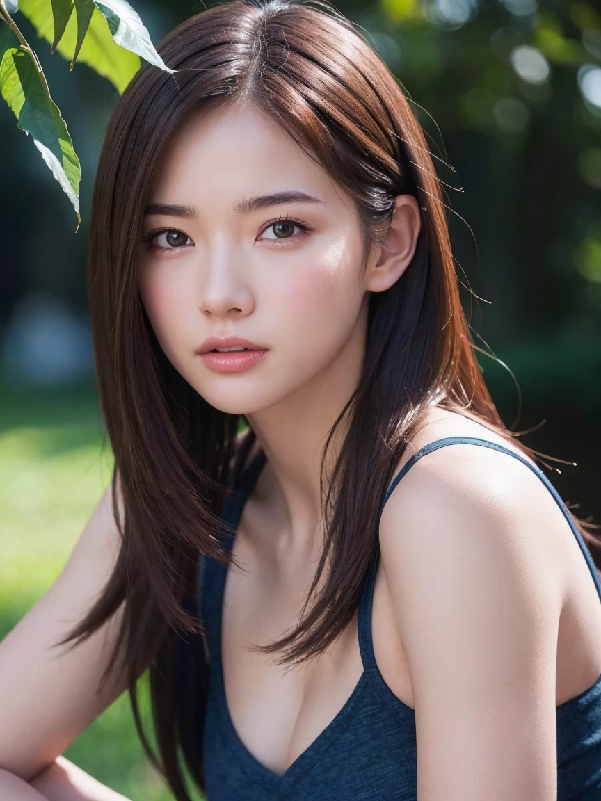 1 person、RAW Photos, Realistic:1.4, Beautiful Japanese women playing beach volleyball, Very detailed eyes and face, Beautiful details in the eyes, Large file size, Very detailed, High resolution, Very detailed, Highest quality, masterpiece, 8K, wonderful, Fine details, Soft lighting, Dynamic pose, Long Hair Mountain trail、forest