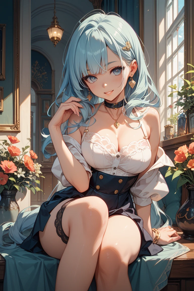 acteur, from the television series Razmoket, topless, MILF, vraiment gros boobasterpiece), pull rose vif drapé autour de sa taille with les seins exposés, Best quality, Extremely detailed, mini skirt textured imprimé rose vif, Femme delicate and beautiful, illustration, (1fille:1.4), (seulement:1.2), (gros seins:1.2), bare shoulders, very pale skin, beaux yeux, très gros cheveux ouange, curly hair, disheveled hair, verres verts très épais, Taille fine, thick thighs, longues jambes, boucles d'oueilles créoles en ou, collier de perles d'ou, Sinueuse, gros mamelons