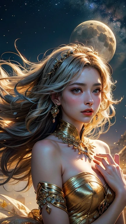 (masterpiece, top quality, best quality, official art, beautiful and aesthetic:1.2), (1girl), extreme detailed,colorful,highest detailed, official art, unity 8k wallpaper, ultra detailed, beautiful and aesthetic, beautiful, masterpiece, best quality, (zentangle, mandala, tangle, entangle) ,holy light,gold foil,gold leaf art,glitter drawing, PerfectNwsjMajic