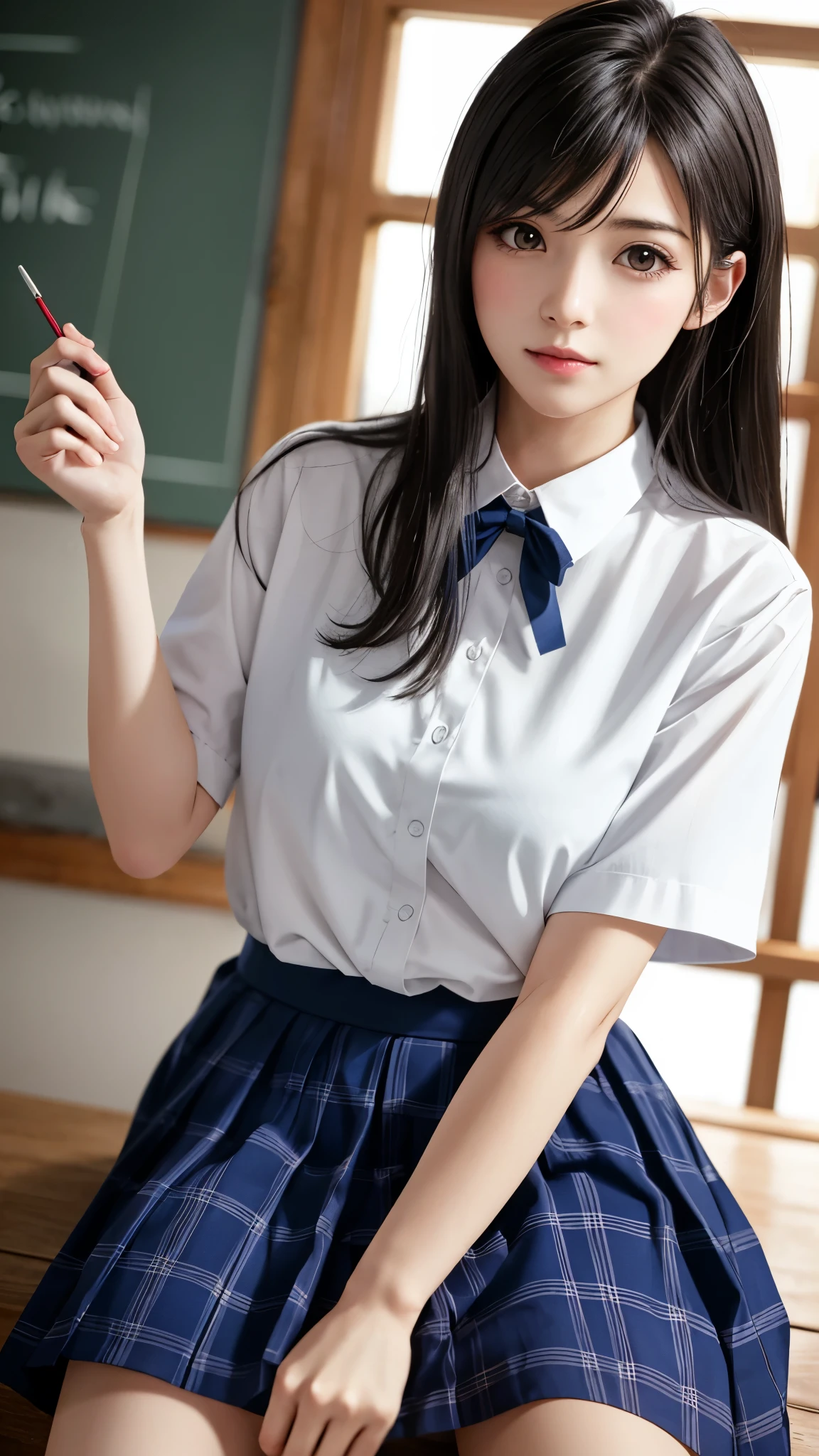 Model clothing、Perfect Makeup、Elementary school girl、Curly Hair、Butt shooting、