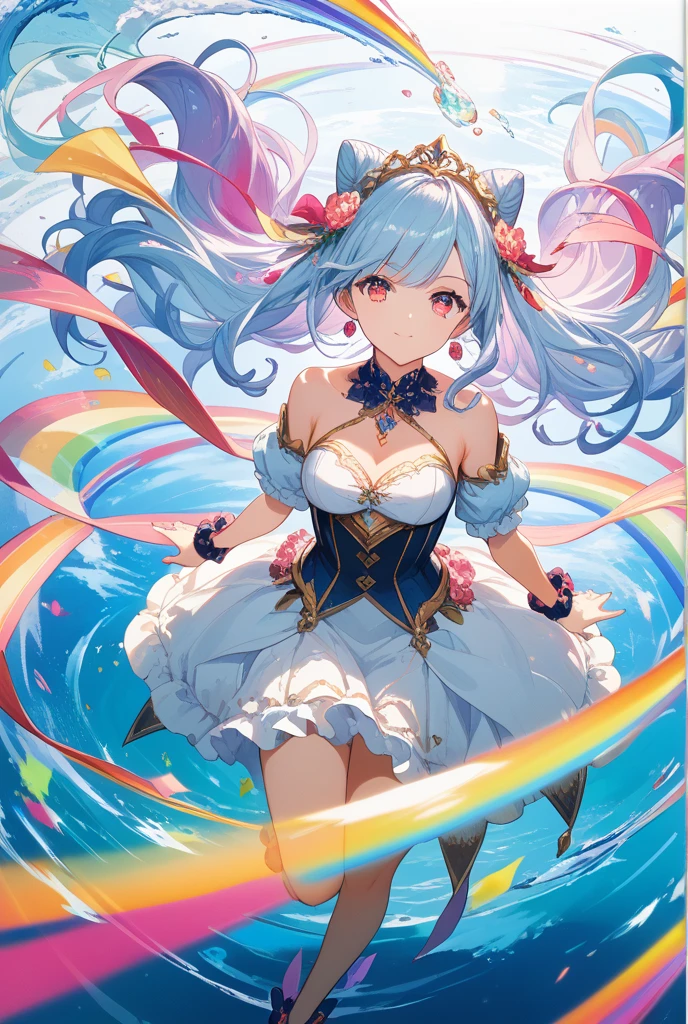 Anime girl with sword and flower in her hair, Anime art wallpaper 8 K, Anime art wallpaper 4 K, Anime art wallpaper 4k, high detailed official artwork, Beautiful anime artwork, Detailed digital anime art, Best anime 4k konachan wallpaper,