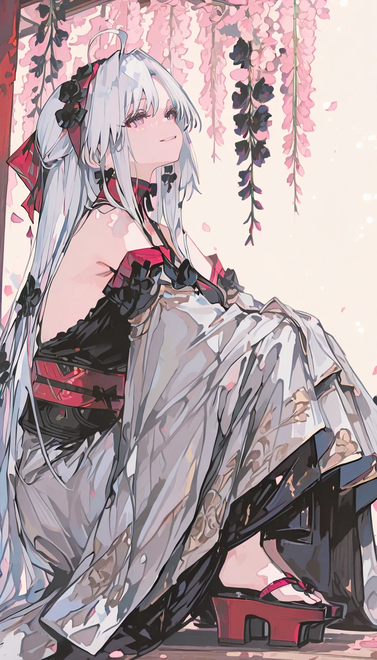Anime Girls with long hair and black dress sitting on a bed, beautiful Anime artwork, From desire, Zerochan Art, Beautiful anime art, Beautiful fantasy anime, Anime fantasy artwork, Pixiv, Pixiv style, by Shimo, Anime artwork, Anime fantasy illustration, Favorite character, detailed Anime artwork, (Anime Girls), Beautiful and detailed anime art A 17-year-old Japanese girl with vibrant hair colors, long hair, daring hair styling, slender figure, plump cheeks. She embodies the punk rock aesthetic, dressed like a punk rocker with bold attire, large sunglasses, a defiant expression. She stands at 170 centimeters tall, weighs 30 kilograms, wears long boots, with her thighs visible under a red pleated skirt. Adorned with numerous silver accessories. Depict with distinct outlines, using colors other than black for the outlines, using colorful hues for the outlines. She's into girls' rock, punk, Electric guitar, vibrant colors, stages, and backed by a band. An underground clubhouse with colorful lighting amidst the darkness. Colorful candies resembling mountains of treats are plentiful, strewn all around. A tall, well-built man with blonde hair is present, adorned with tattoos, a nose piercing, and a split tongue.