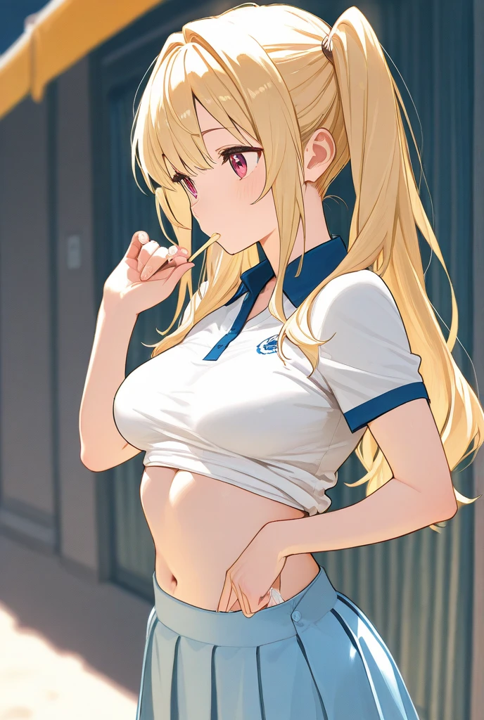 Marinkitagawa, Marinheiro Kitagawa, blonde hair, Gargantilha, penetrante na orelha, Brincos, cabelos longos, penetrante, (olhos vermelhos:1.5), Cabelos lisos, franja varrida,
quebrar gravata preta, mangas compridas, saia plissada, Uniforme escolar, camisa, saia, sleeves rolled up, camisa branca, clivagem,
ARROMBAMENTO dentro de casa, sala de aula,
quebrar olhando para o espectador, quebrar (master part:1.2), best quality, high resolution, Unity 8k papel de parede, (illustration:0.8), (belos olhos detalhados:1.6), Rosto extremamente detalhado, perfect lighting, CG extremamente detalhado, (perfect hands, anatomia perfeita), NSFW nudes