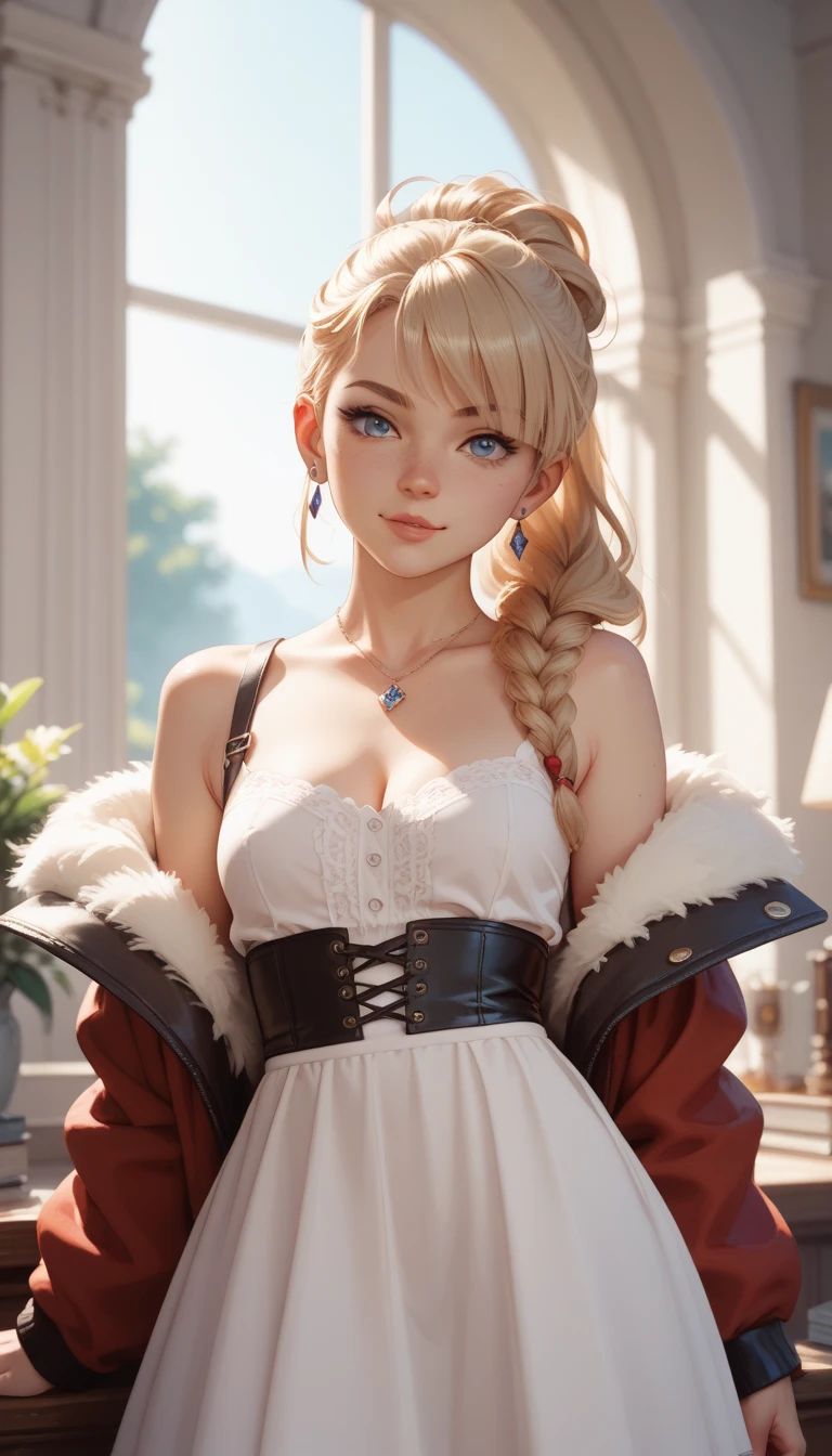 woman, ((Masterpiece, best quality)), detailed skin, Anna from Frozen clothes, highly detailed, cinematic lighting, ultra realistic, blush, looking at viewer, anna, anna from frozen, princess, disney, brown hair, long hair, portrait, outdoor, snow, cleavage, large breasts, wide hips, full body view, tall,
skirt, miniskirt, microskirt, pleated skirt, thighs,