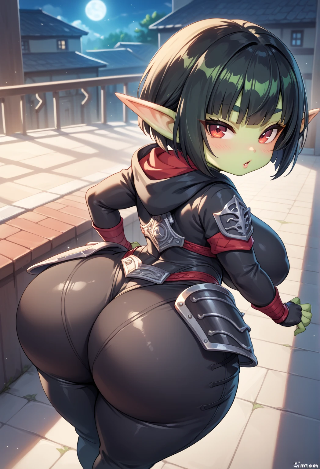 High resolution, Very detailed, perfect lighting, beautiful detailed eyes, ((masterpiece,Best Quality)), absurdities, alone, princess zelda, by the width, crown braid, Hair clip, pointy ears, Gloves without fingers, black gloves, smile, curves, nod, , deep neckline, deep neckline, green military thong, touching her breasts in a sexy way, close up, pigtails with bangs, pigtails with bangs, touching her breasts in a sexy way, teal eyes, close up, pigtails with bangs, green military beret, Slim fit sailor suit, Slim fit sailor suit, short black skirt, down on my knees, down on my knees, green military beret, green military stockings, green military stockings , crouched on her knees, overhead, overhead, view from behind, view from behind, big ass, pigtails with fringe, sexy green military lingerie, dark hair