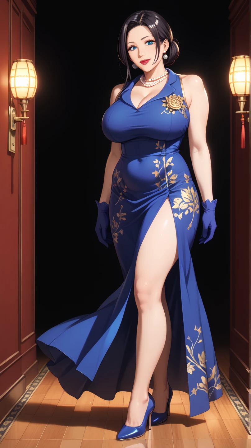 Mulher pregnant com vestido roxo gigante, From the front, high qualiy, awardwinning, high resolution, 8K standing alonemastery, standing alone, 1womanl, from the front, mellow, milf, purple cropped hair, blue colored eyes, glad eyes, long robe decotado , tall woman, 29-years-old, milf, olhar glad, cuvilinear body, Big locks and pussy, huge ass breasts, huge ass , huge ass niples, hein, pregnant, pregnant woman, cabelo roxo, long robe, hinterland, dress covers the legs, olhar glad, glad, glad