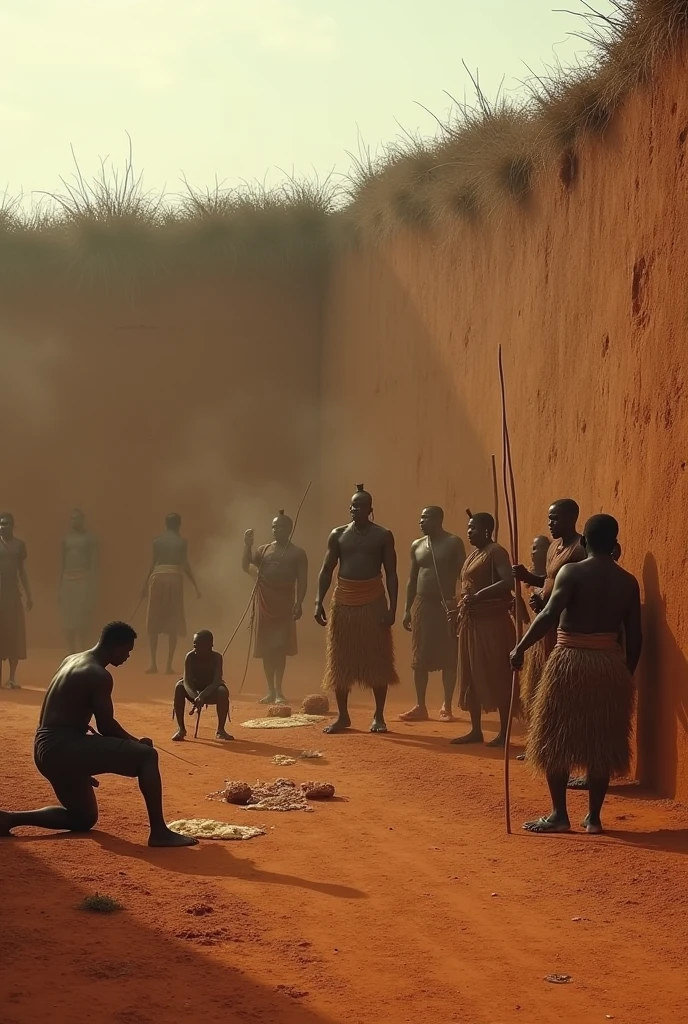 2 escravos africanos seminus amarrados com uma corda, descendo uma escada, Grande sofrimento, Tristeza nos olhos, Corpo inteiro nu, sem vestimenta, sem cocar, cabelo escuro, Dynamic scene from the film Amistad, looking at the 50mm camera, Foto realista HD, luz difusa, Rebel Republic Environment, , hiper detalhado, Tamanho inteiro