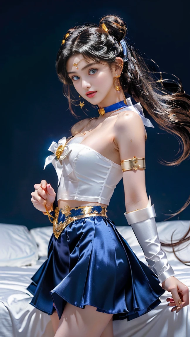 透け透けなSailor Moon、Transparent nipples、Big Tits、Sheer skirt、Sailor Moon、Pantyhose、Pussy line、Blue Hair