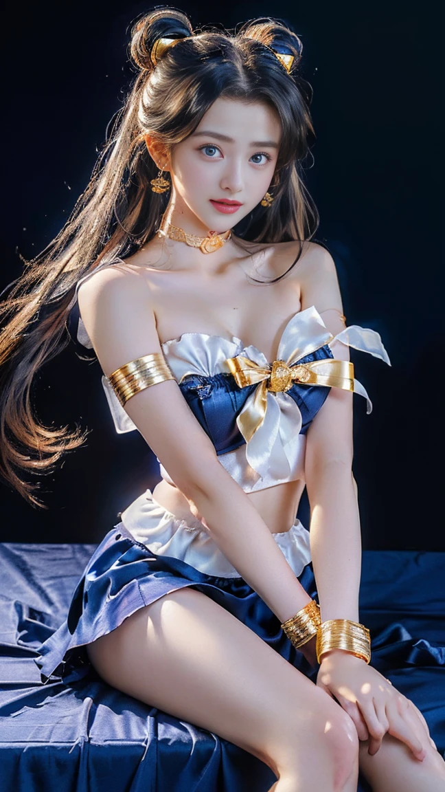 highest quality,Photo quality,Ultra-high resolution,Professional Lighting,(18-year-old),beautiful actress,Healthy complexion,(Magical girl:1.3),Natural Makeup,(navel),Thin waist,Sexy Costumes,View from below the stage,Accentuate your thighs,Panty shot