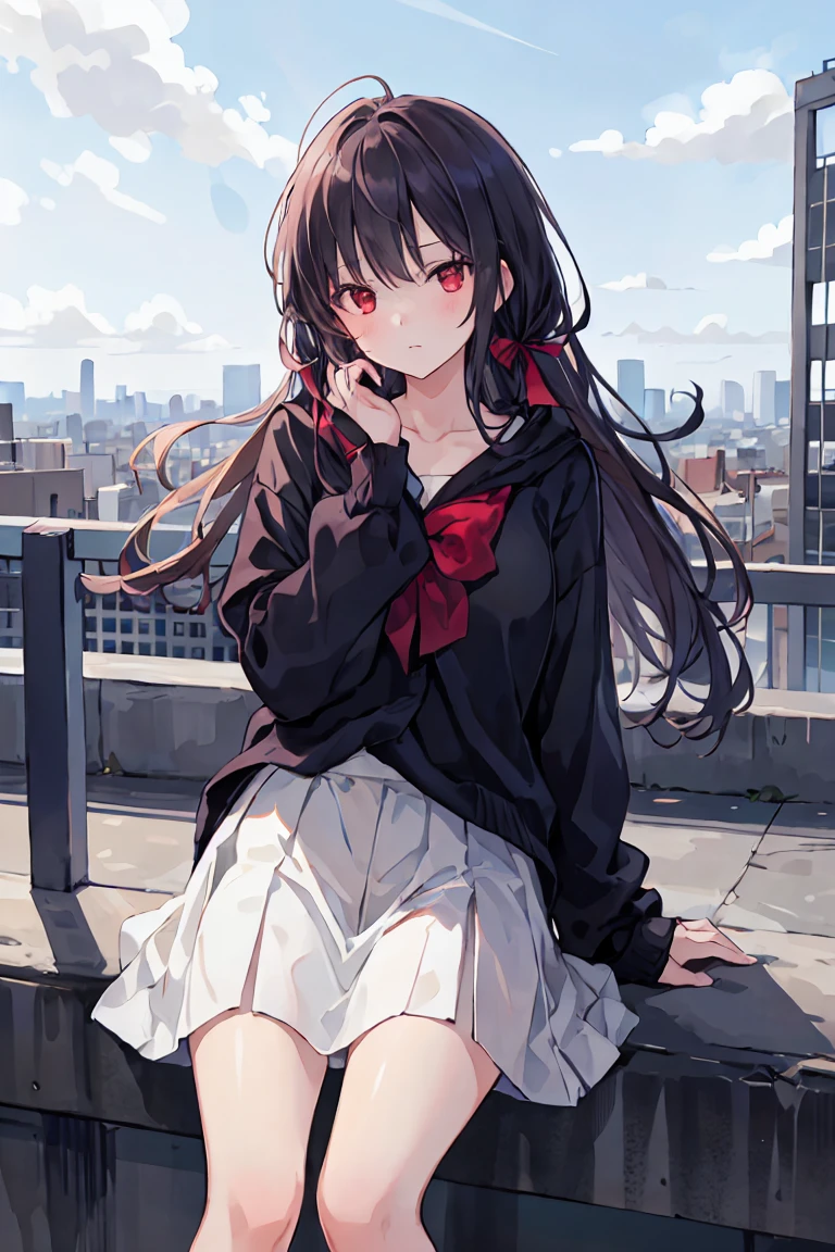 Nezuko from demonslayer, 1 girl, wearing a street wear,sneakers, cap, sitting, stairs, graffiti, high quality, best quality, masterpiece, ultrasharp, 8k resolution, centered, looking at the viewer