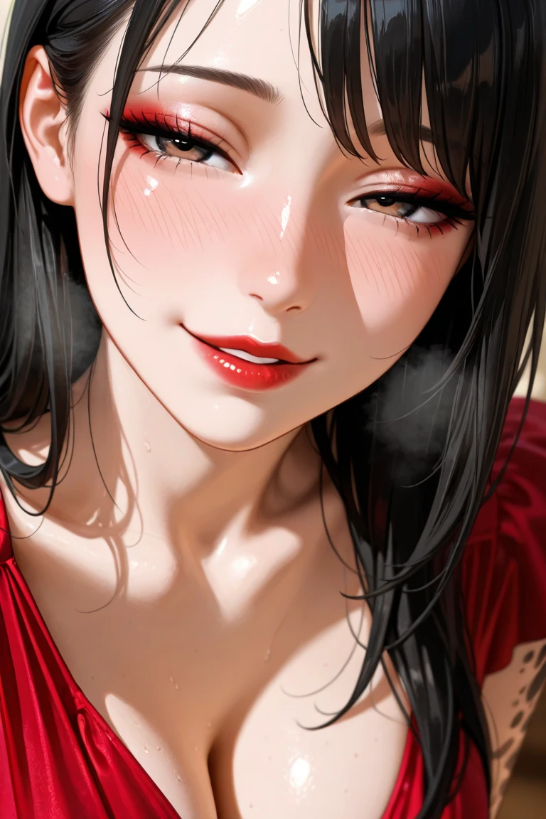 An ultra-high picture quality, Super Detail, 超A high resolution, Lip Focus, Beautiful sexy lips, Red seductive moist thick lips, tongue, Saliva, Ecstatic expression, Amorous expression, Seductive look
