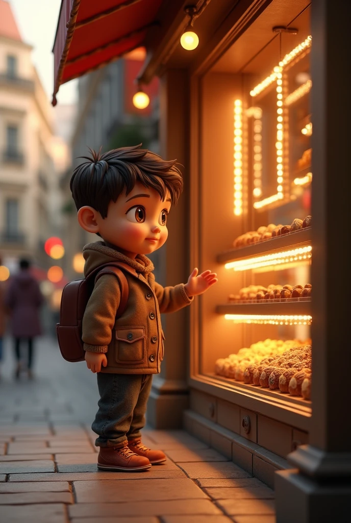 ((best quality)), ((masterpiece)), (detailed), 1 boy standing next to Post office Send mail Tall , sweater and very long pants