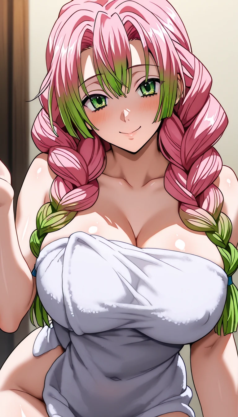 (obra maestra, mejor calidad), 1chica, MitsuriKanroji, deslumbrante, bathing, , sonrisa, desnudo, nude, breasts