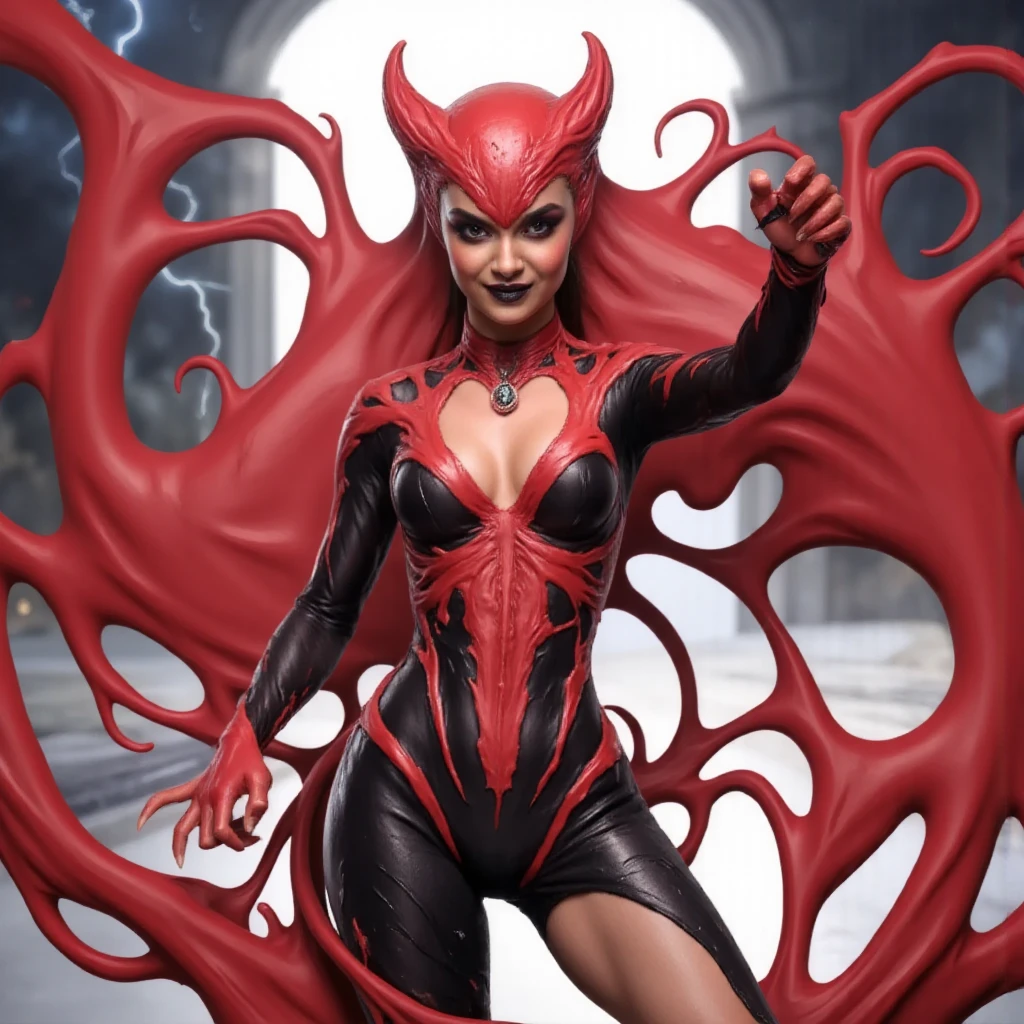 women in a red dress pulling up to reveal the darkness tattoo village succubus ,split dvd cover <lora:Gravure_DVD_v1:1.2> <lora:add_detail:1> <lora:VillageSuccubus_v4:0.3>