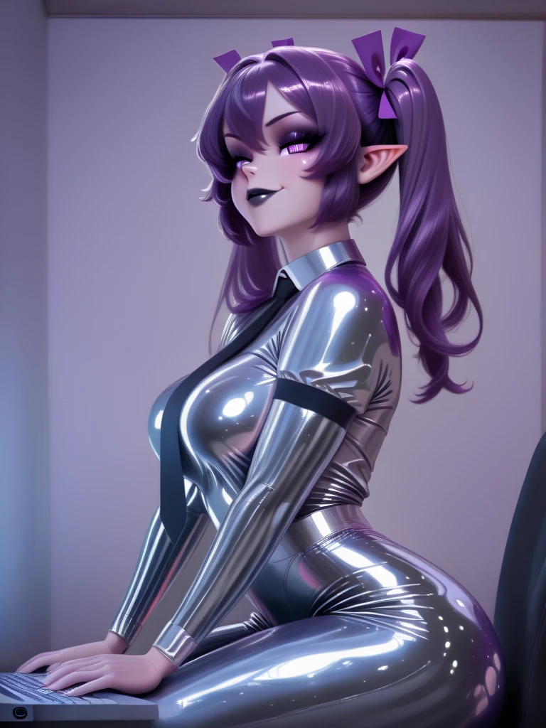 (NAKED)(NUDE)(BUSTY) A really sexy curvy naked goth girl