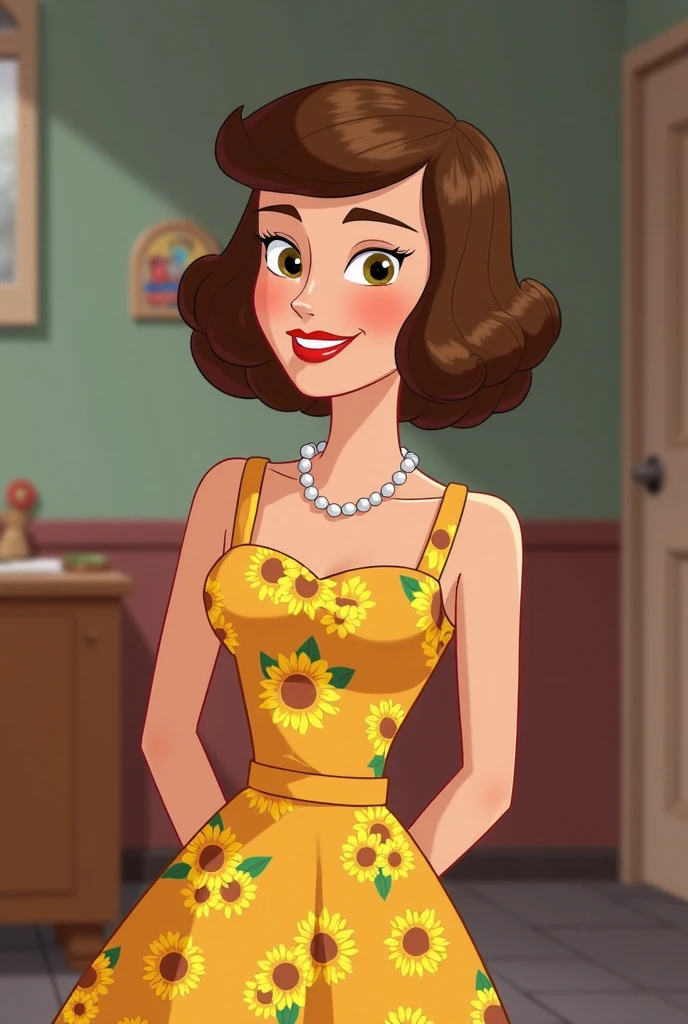 anime artwork Cinematic upper body portrait of Hailee Steinfeld dressed as a woman ((dressed as a woman from the 1950s, dressed in 1950s plain black turtleneck tshirt and pants, 1950s style house, 1950s style hairstyle)). photorealistic image, 8k, artwork by greg rutkowski, DSLR photography, <lora:Hailee_SteinfeldSDXL:0.72> . anime style, key visual, vibrant, studio anime, highly detailed