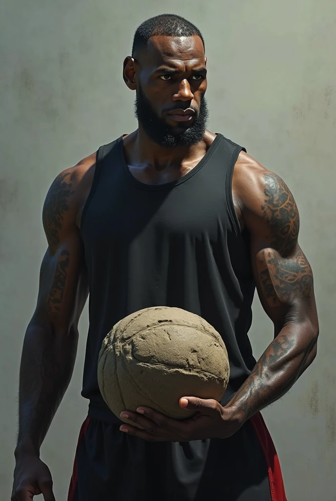 Black man without clothes holding dick