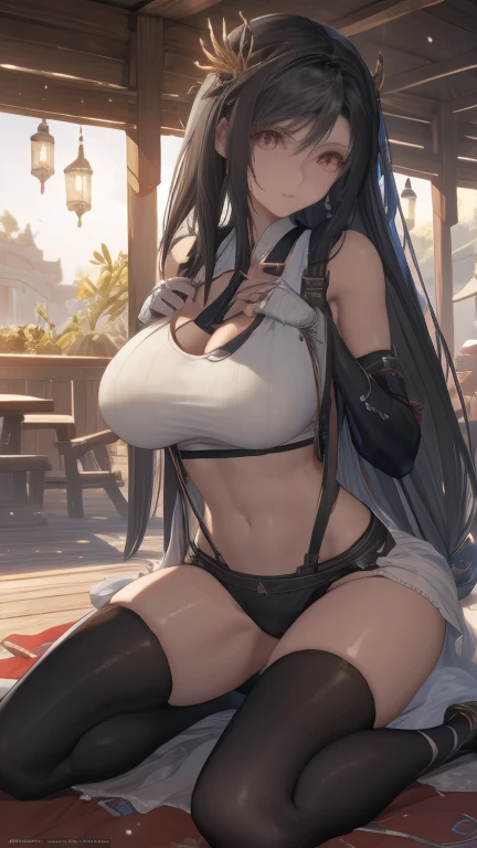 1female,aged 40,Huge breasts, 独奏, head gear, China Princess, trpical garden,palaces, Skysky,the night, She has long flowing hair, exposed bare shoulders, standing on your feet,Bigchest, From the front side, hair straight, mostly cloudy sky,(((tmasterpiece),(Very detailed CG unity 8K wallpaper),best qualtiy,,独奏,1girll,cinmatic lighting,detailed back ground,beatiful detailed eyes,Bright pupils,(Very fine and beautiful),(Beautiful and detailed eye description),ultra - detailed,tmasterpiece,)),facing at camera,absurderes,A high resolution,ultra - detailed),mature,Very long hair,legs are open,Emotive expressions,Open-mouthed,,extremely large bosom,Colorful,Most detailed,fully body photo,The face is well lit
