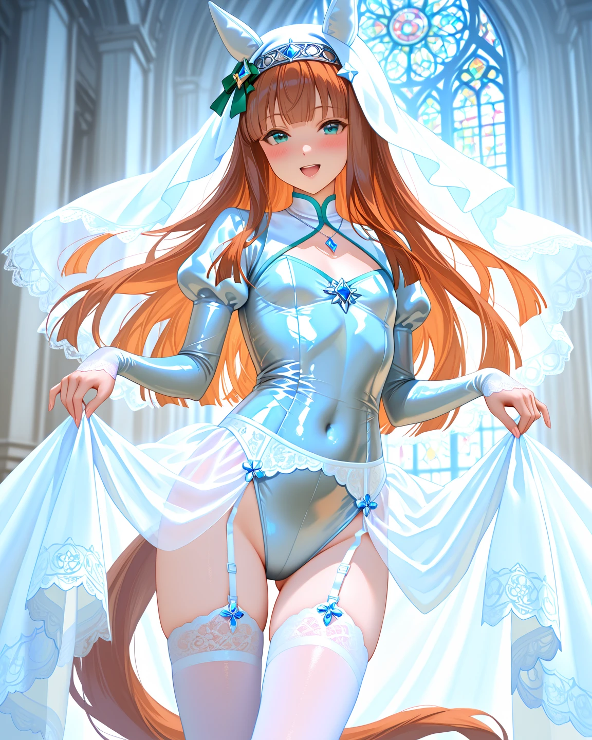 (vestido de novia:1.2),Asuna,sonrisa ligera,respira,sexy,mejor calidad
