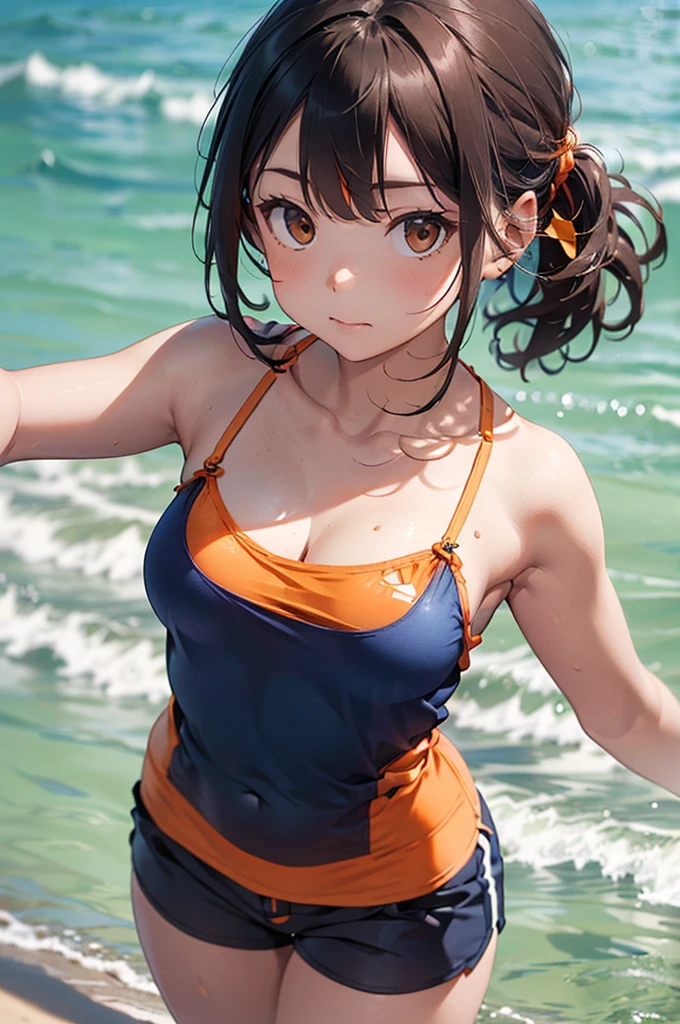 1 girl in, serene expression, ojos morados fascinantes, cabello largo, ((cabello rosado)), (((Light yellow turtleneck swimsuit))), (((sentada en una roca con las piernas cruzadas))),postura serena, piel de porcelana, rubor sutil, (edge lighting): 1.2, warm tones, resplandor solar, sombras suaves, colores vibrantes, Pictorial effect, Dreamy atmosphere BREAK scenic lake, Distant mountains, salsa, aguas tranquilas, reflejo, nubes iluminadas por el sol, ambiente tranquilo, Idyllic sunset, ultra detallado, arte oficial, fondo de pantalla de unidad 8k, Zentangle, mandala,