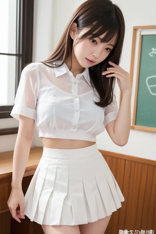 beautiful girl、high school girl、mini skirt、See-through、sit