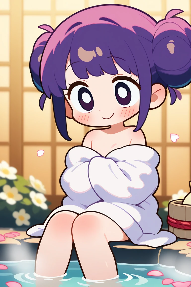 masterpiece, ultra detailed, 8K, full body shot,, a girl, kawaii, light atmosphere, (Cute a girl:1.5), (one girl with pale purple hair, wavy two braids, blunt bangs hair, green and black eyes :1.4), anime visual, (tilt head:1.3), extremely delicate face, realistic lighting and shading, (an extremely delicate and beautiful art:1.3),Watercolor painting, blush, Wearing a white yukata Morning glory pattern, A tatami room, a girl making tea for a guest, a teapot, green tea,smiling, a Girl spreads her legs and opens her yukata to reveal her nipples and pussy, nsfw,