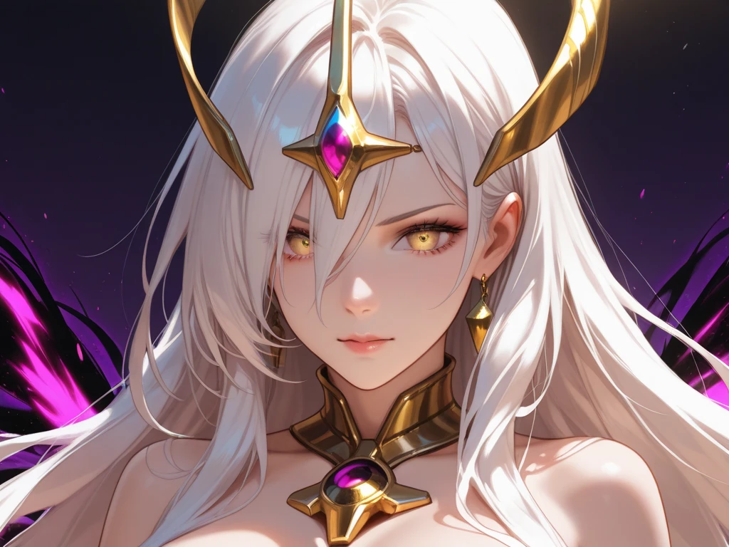((best quality)), ((artwork)), ((extremely detailed face)), ((perfect lighting)), ((extremely detailed CG)), ((perfect hands, perfect anatomy)), Appearance= Tall, european features, youthful, ravishingly beautiful, busty, athletic, toned, full lips; violet eyes; long, flowing silver hair Personality= Modest, reserved Occupation= Dawnstar Reputation= The most beautiful woman in the world Clothing=  Greek ]