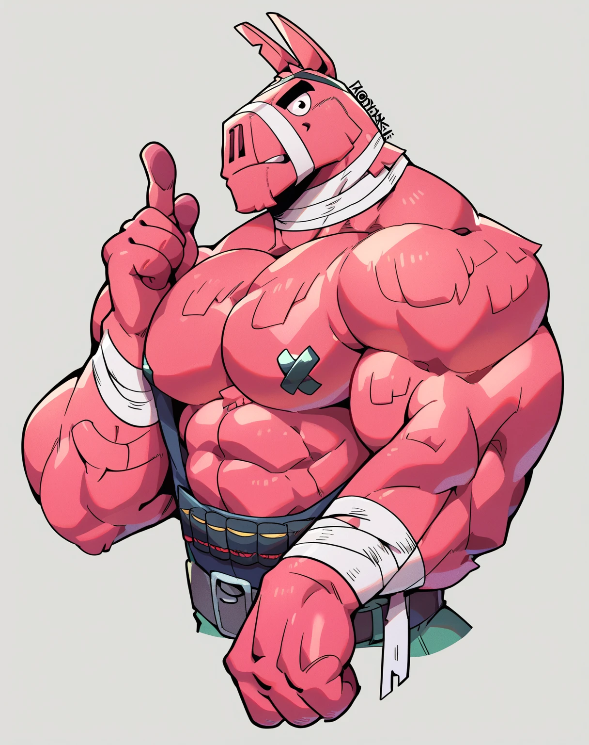 Wargreymon, bodybuilder, chubby