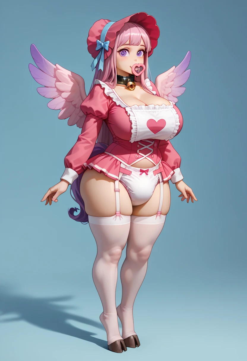 Una imagen de dibujos animados de una mujer con cabello rosado y un disfraz de hada, Retrato de cuerpo entero de un corto!, !!Retrato de cuerpo entero!!, fullbody commission for, Retrato de cuerpo entero, full body illustration, Imagen de cuerpo entero, Chica entrenadora de insectos, Full body anime illustration, small curvy loli, Adoptable de cuerpo completo, Sonriendo como una reina de las hadas
