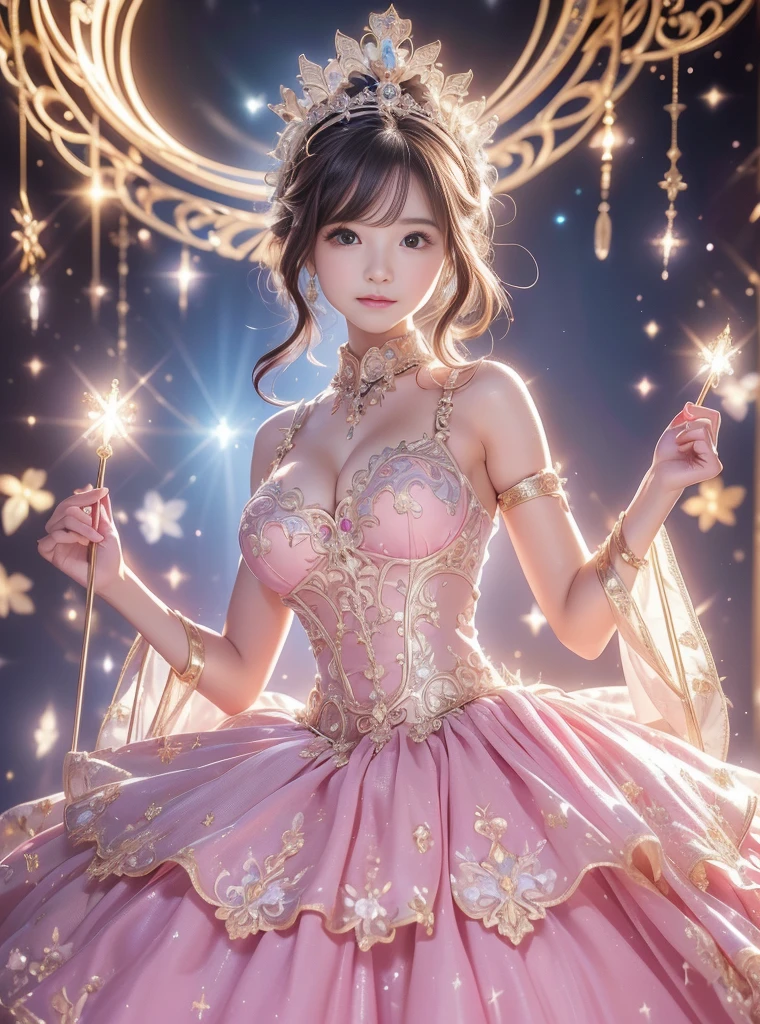 from below:1.2, (((Masterpiece))) 8K TopQuality { physically-based rendering | white and RainbowColors | clear | ZoomLayer } (bokeH:1.6), { (((photorealistic:1.37)))| (Hasselblad) }, ( Detailed Radiant PearlSkin with Transparency), Detailed face and eyes, { Beautiful bride goddess with (gushing aura) | Princes Tiara| brilliant ruby accessories | delicate white lace knitted see-through wedding dresses }, { (Mystical sight) | (god rays:1.37) |((Stunning colorful Rays shines through Elaborate stained glass:1.37))| TindallEffect }, { (Gigantic Cleavage:1.37)|(Overflowing)| Biomechanical HUGE and HEAVY boob | Underboob | navel | bleeding from pussy }, { praying hands | hidden hands |Detailed BabyLike hands | white elbow_gloves },(((Dazzling RainbowColor Particles:1.28))), {(StandingFullBody:1.2)|(ZoomedOut:1.28)},