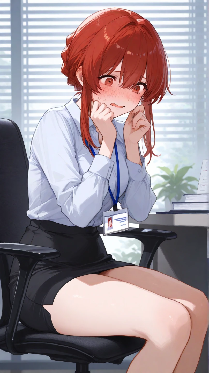 score_9, score_8_up,score_7_up, source_anime,
1girl, solo, futanari,medium breasts, suit, bedroom, office, sitting,, skirt, shy,embarrassed,shoes,
hp, holding underwear, <lora:Expressive_H:0.2> <lora:presenting panties grab v0.1:1>