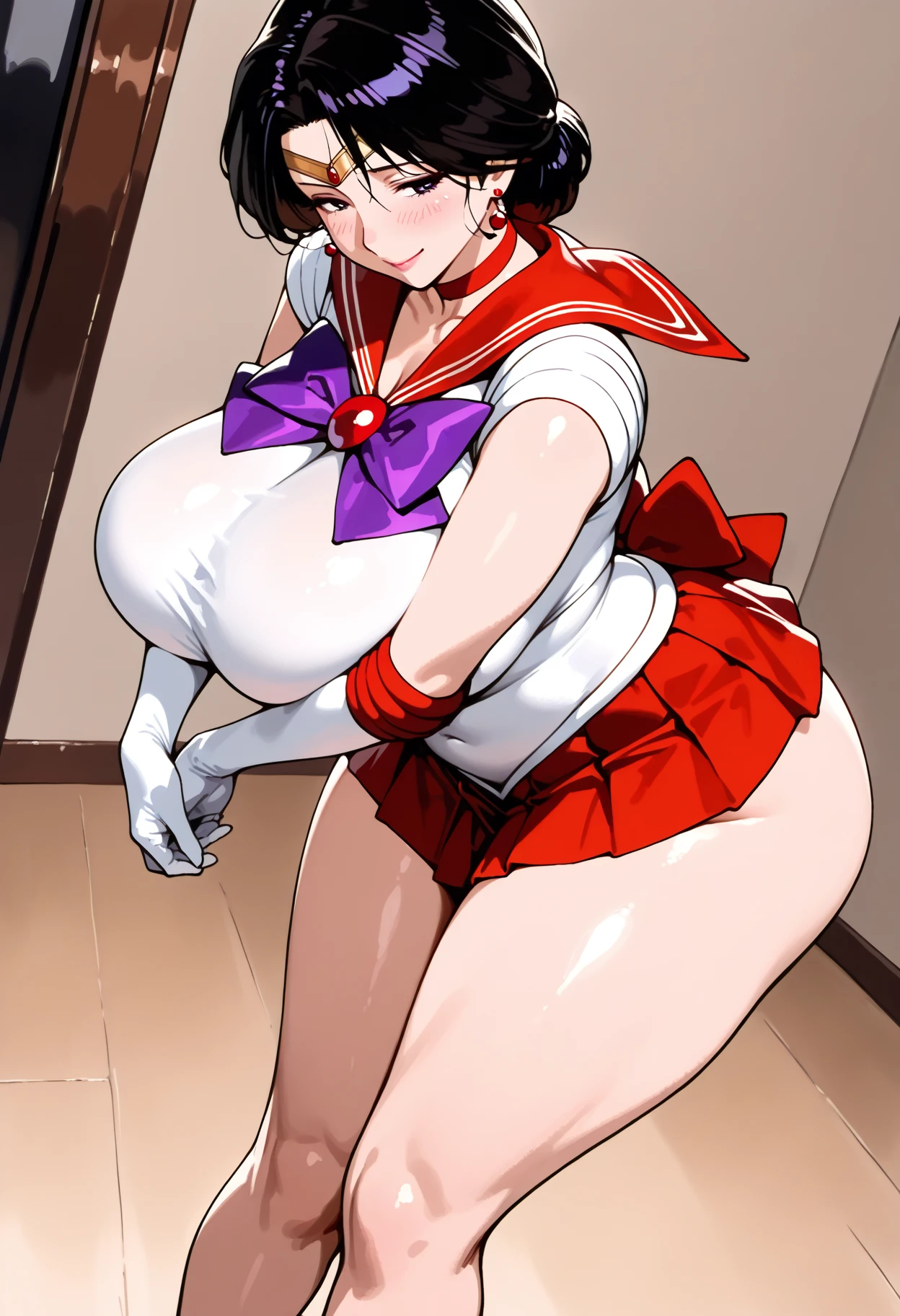 1girl, nsfw, lenna charlotte tycoon,final fantasy v,,
Bishoujo Senshi Sailor Moon costume, Sheer mini skirt, long gloves,   
pink hair, green eyes, smile, gigantic_, vagina,ris, niplo,
standil body, pussy cum,