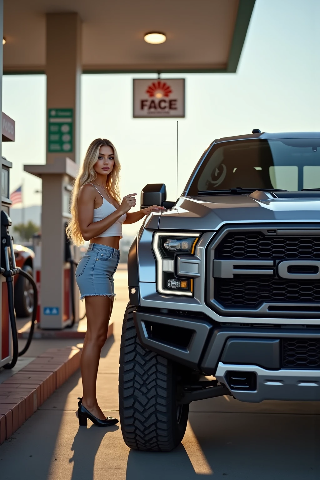 A beautiful brunette woman holding a car battery in frontal pose with both hands, Foto ultra realista y detallada, extremadamente real, contraste en sus manos y escote. The battery is a standard car battery, con una carcasa negra y terminales rojas y negras. fondo puro blanco.