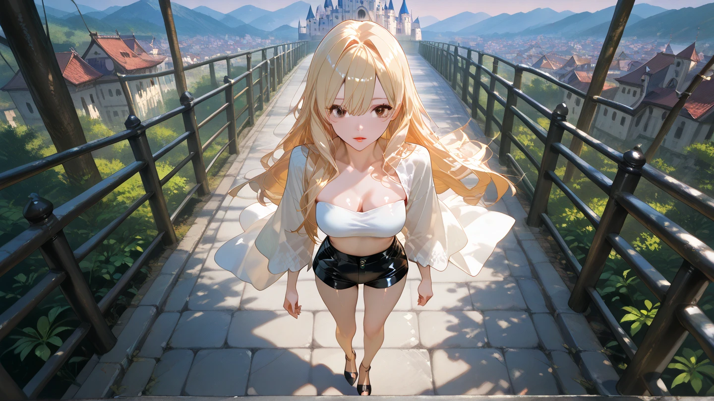 (tiny village of people on a cliff in front of a giantess breasts: 1.2), (crowds), (a tiny village on a tiny hill in front of the breasts of a giantess: 1.2), a giantess looming over a tiny village on a tiny hill, (tiny adventurers: 1.1), (crowds of tiny villagers on a tiny cliff in front of a girl: 1.1), (tiny adventurers on a cliff: 1.1), (height_difference:1.2), (size_difference:1.1), giantess girls in the background, simple background, (dark deep forest:1.1), (giantess:1.1), giantess girls in the background, multiple girls, (giantess:1.1), hills, cliffs, dark forest, (giantess:1.2), elfgirl, huge shiny breasts, bra, (warriors:1.2), (knights:1.1), (naked:1.3), nipples, vagina, pussy juice, (masturbating:1.1), (riding dildo building: 1.1), nude