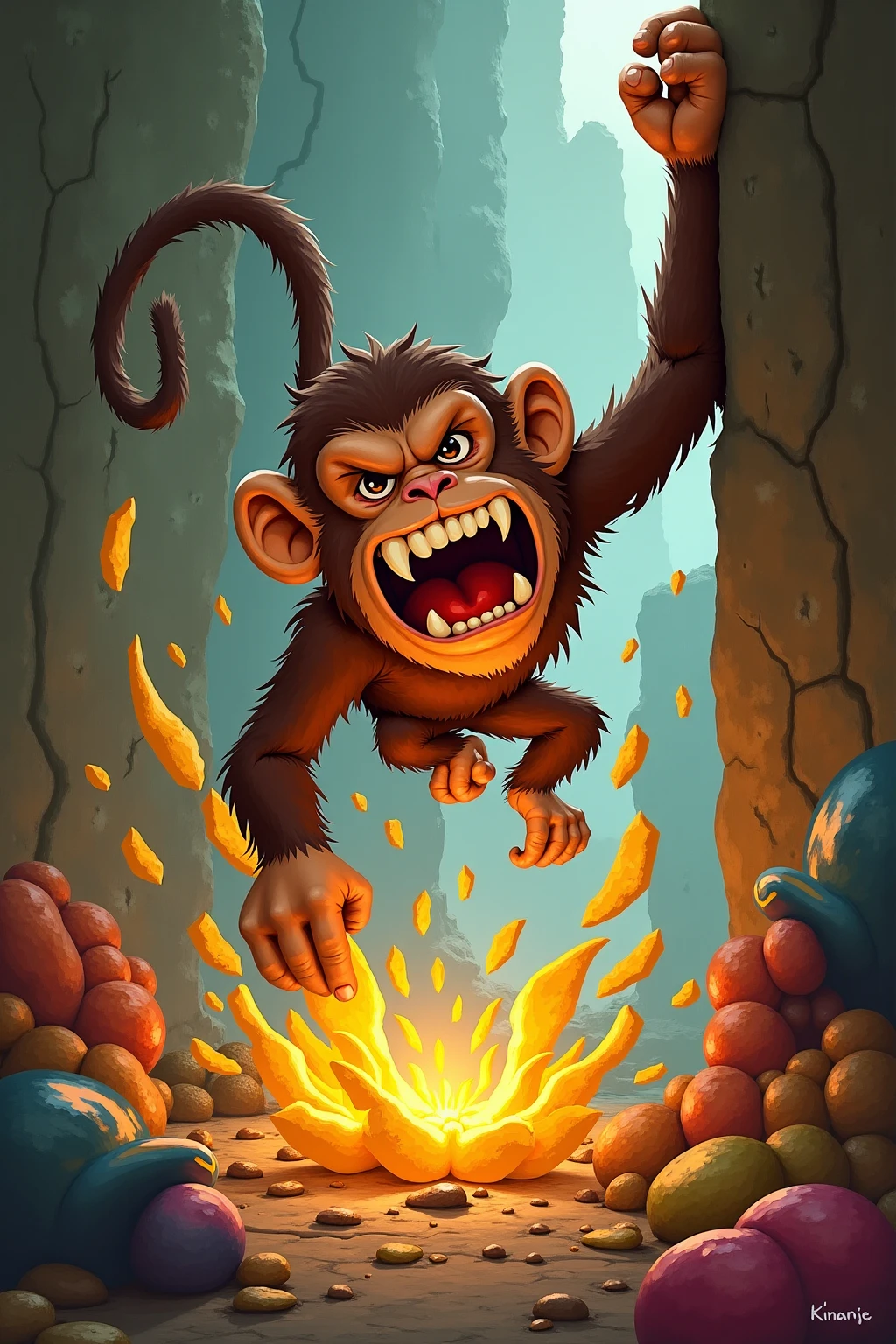 humanoid ((( monkey ))) , ( king ) , (( monkey fur )) , ( sun wukong) wearing a golden crown, sunglasses and ( monk red outfit ) , ( grilling bananas) , ( banana barbicue) , ( grill ) , ( party, monks) , beach , palms, UnrealEngine5 Ultra Masterpiece Cinematic_sunlight ultra Pro_Photo-realistic optimal ultra_high-quality opengl-shaders ultra_high-details accurate reflex ultra_high-resolution perfection volumetric lightning improved Octane_rendues ultra_high-definition UHD XT3 DSLR HDR 3dcg analogiques extatiques symmetrical dazzling Will-o'-the-wisp global luminescence plasma hearth incandescente reflection varied multi etc. --v6 --s1000 --c20 --q5 --chaos100