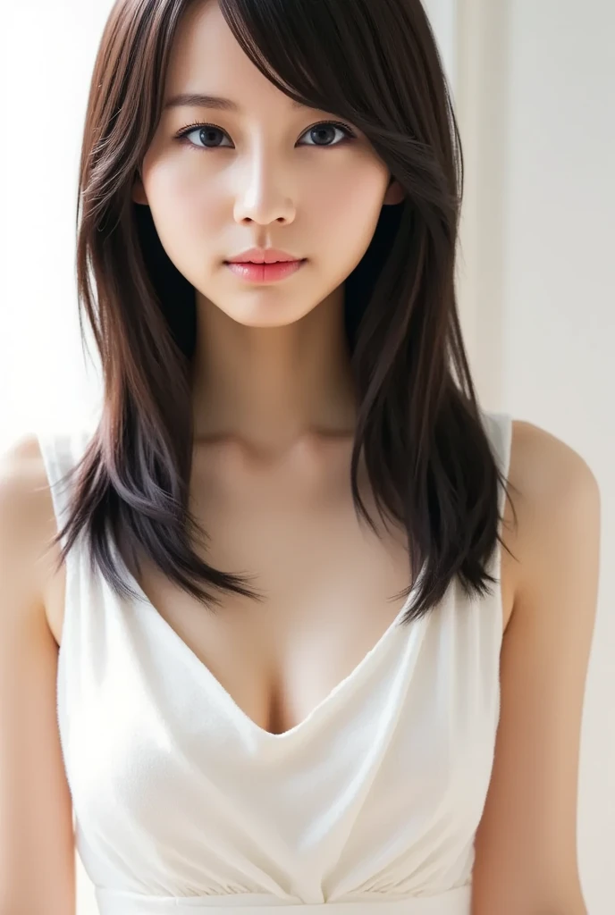(1 woman:1.1)、Beautiful Japan adult woman、((best qualtiy, 8K, tmasterpiece:1.3))、((realisitic:1.5))、((sense of reality:1.5))、Perfect litthing、Perfect figure beautiful woman:1.4、((Layered Hair Style、ample breasts:1.2))、(blouse:1.2)、(new york street:1.2)、Highly detailed facial and skin texture、glowy skin、A detailed eye、二重まぶた、(The front of the blouse is open:1.1)、(breast cleavage exposed:1.1)、see the beholder、Upshot、