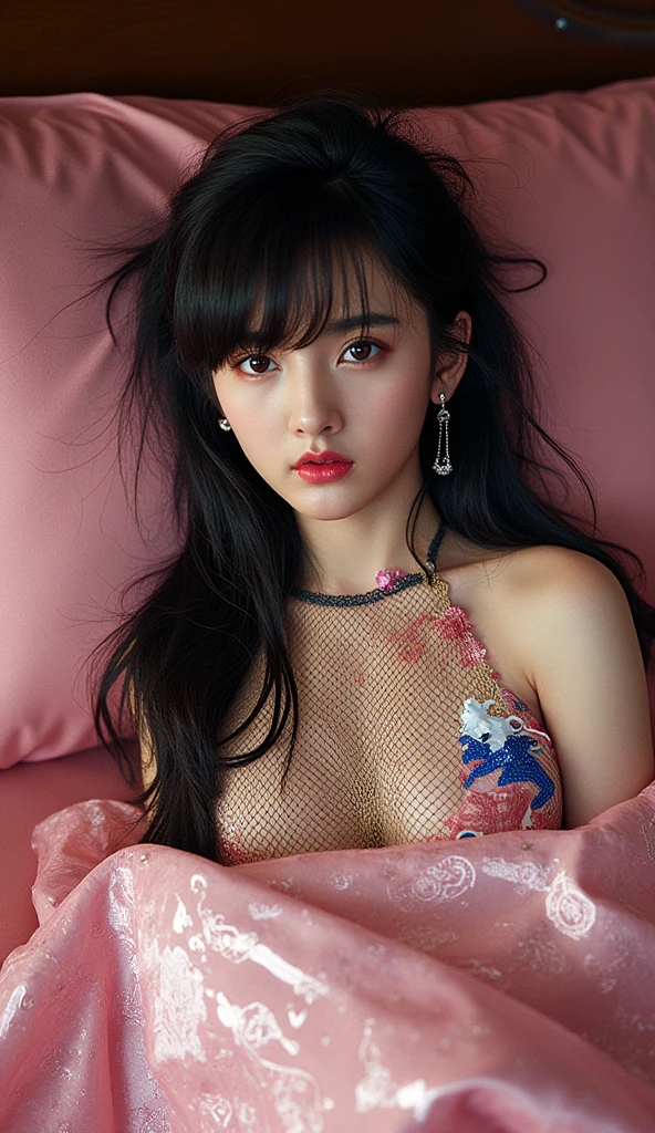 Game Art,CG Animation,Best image quality,Maximum resolution,8k,(A half-length photo),(portrait),(Head close-up),(Rule of Thirds),Unreal Engine 5 rendering works,20 year old girl,((Queen)),The eyes are very detailed,(Large Breasts),Elegant and noble,Movie Lighting,Ray Tracing,Game CG,((3D Unreal Engine)),OC rendering reflection mode,4K,Ultra-clear,Translucent lace,Fair and plump figure,Pretty Face,Glossy Gel Coat,身着华贵礼服的Queen,Tattoo designs on body,Wear heavy makeup,apply lipstick
